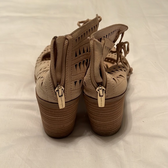 Vince Camuto Tarita Suede Cutout Lace Up Sandal - Picture 3 of 5